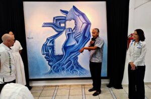 Develación del mural “Cuna del Comercio” del artista Gerardo Barragán Rábago (SAIRÍKARO)