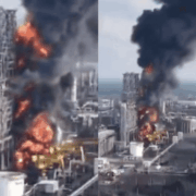 Pemex investiga incendio en refinería Dos Bocas