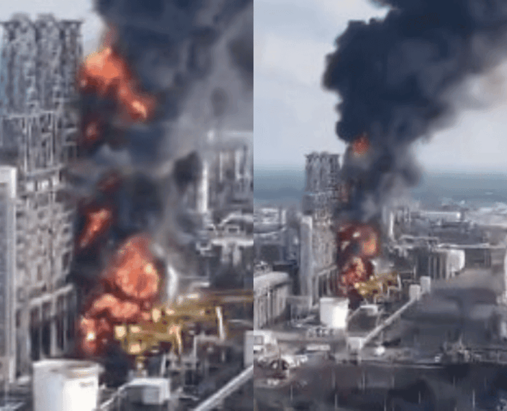 Pemex investiga incendio en refinería Dos Bocas