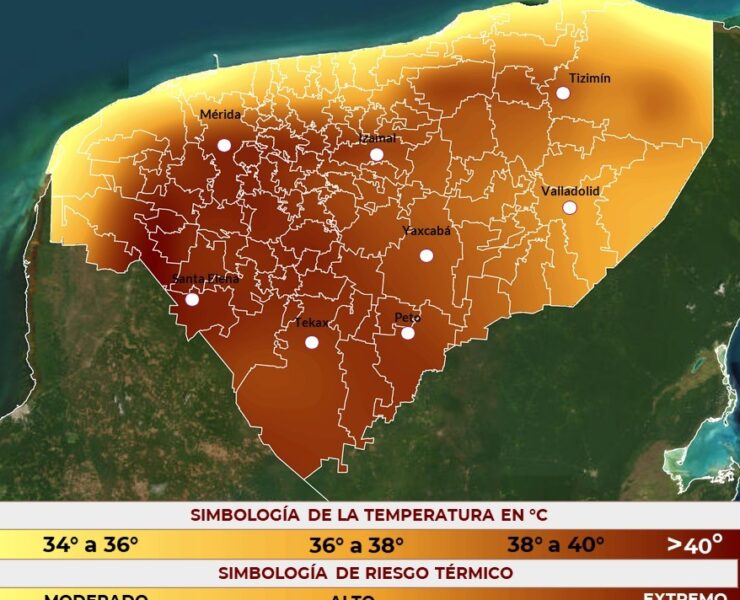 ¡Alerta extrema! Yucatán enfrentará calor sofocante de 40°C