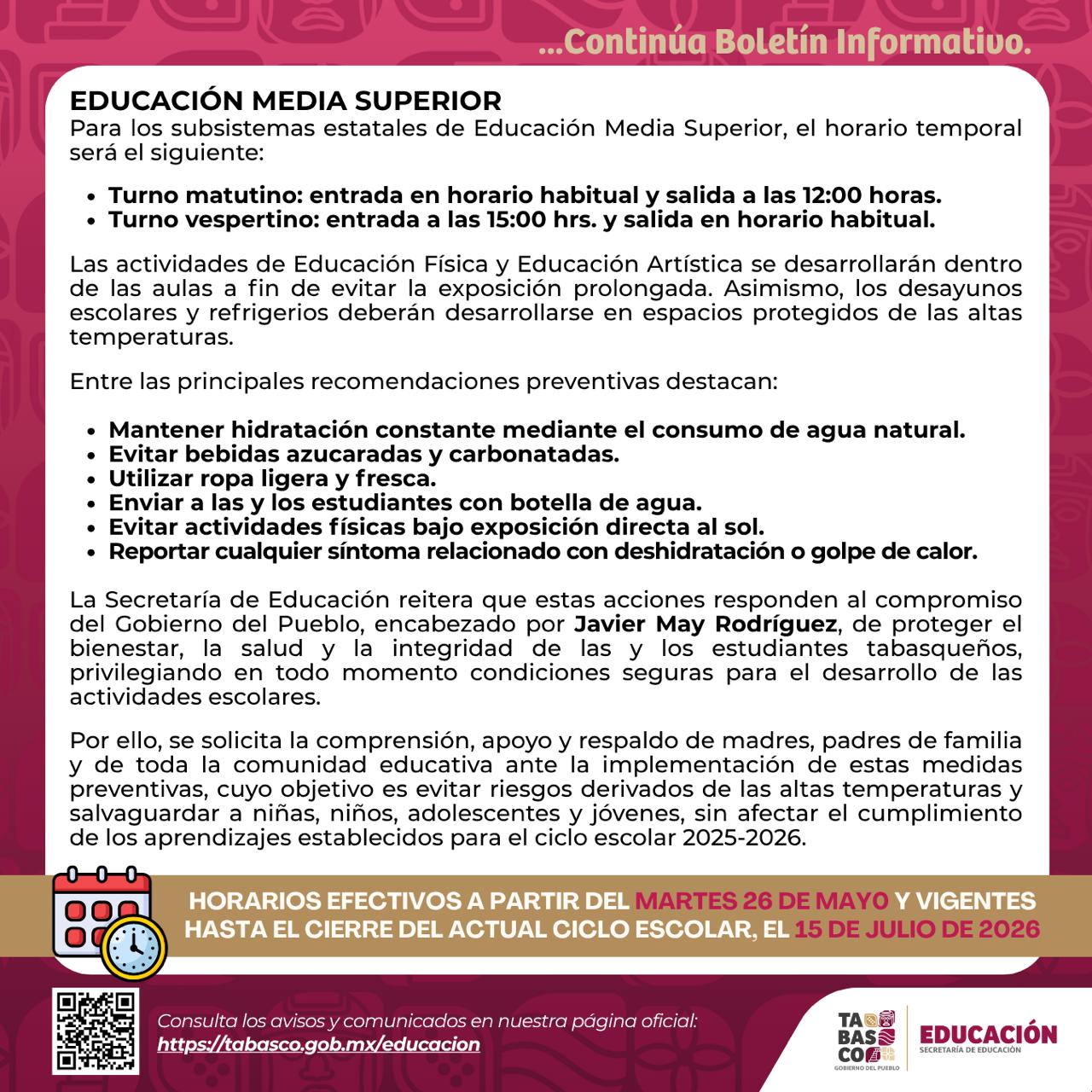 Actividades físicas serán dentro de las aulas