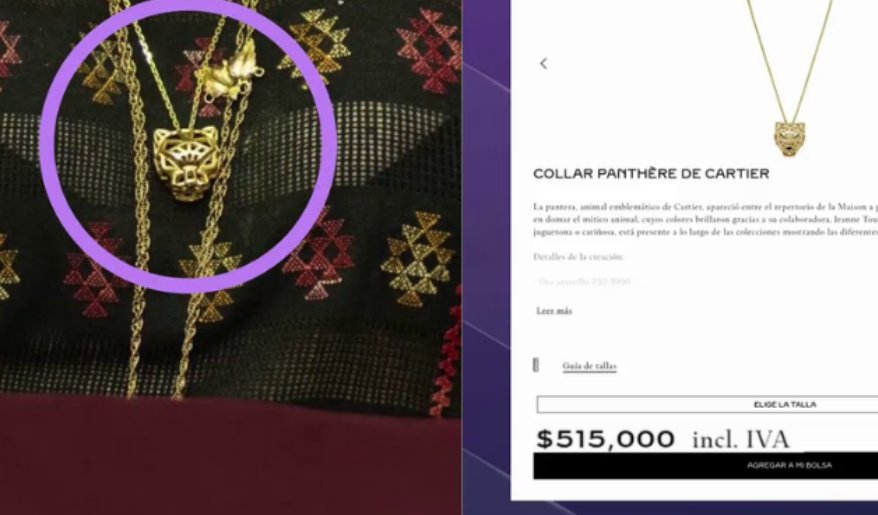 Critican a Sansores por collar de lujo mientras el estado esta en crisis financiera