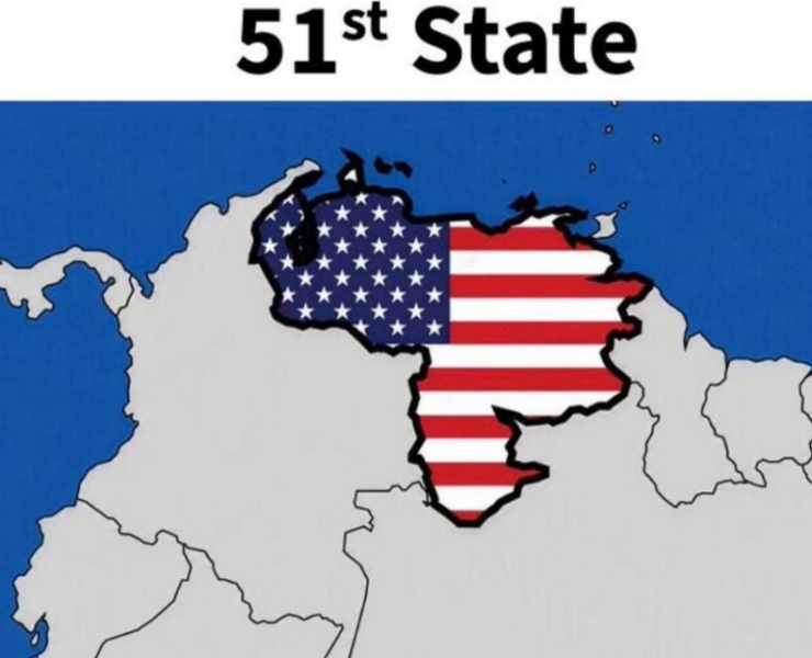 Trump publica una imagen de Venezuela como el estado número 51