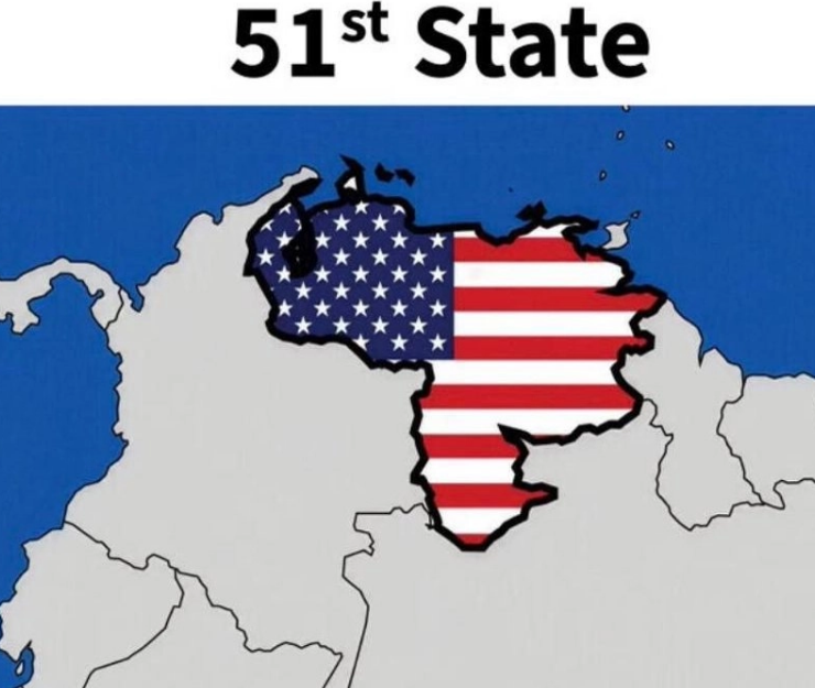 Trump publica una imagen de Venezuela como el estado número 51