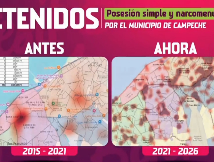 Campeche reporta más de 700 detenidos en la entidad
