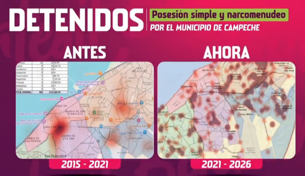 Campeche reporta más de 700 detenidos en la entidad