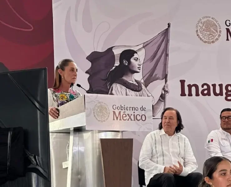 Claudia Sheinbaum llegó a Campeche para inaugurar planta pasteurizadora