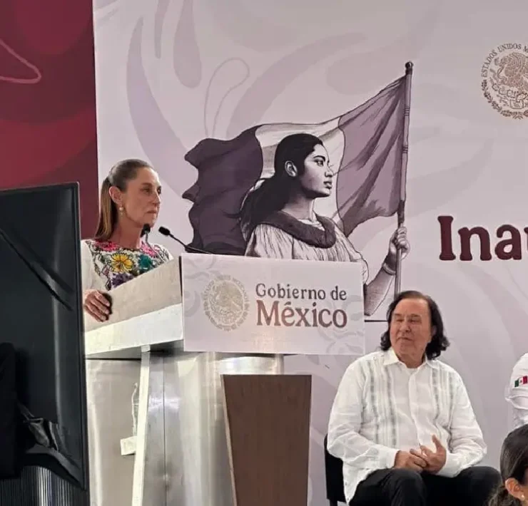 Claudia Sheinbaum llegó a Campeche para inaugurar planta pasteurizadora