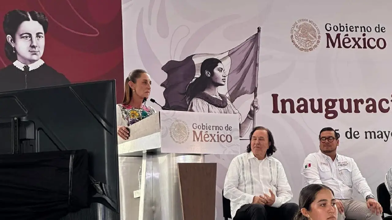 Claudia Sheinbaum llegó a Campeche para inaugurar planta pasteurizadora
