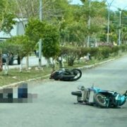 Choque Brutal: Dos motociclistas lesionados en salida de Tizimín hacia Mérida