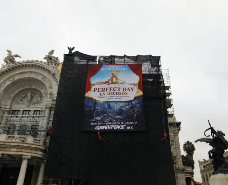 ¡Impactante protesta! Greenpeace lanza fuerte advertencia contra megaproyecto en Mahahual