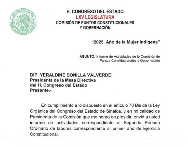 demanda para promover el juicio político en contra de Rocha Moya