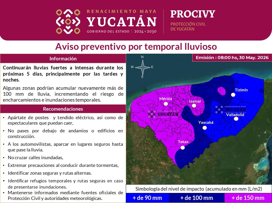 Prevén lluvias fuertes en Yucatán durante próximos días: ¡Alerta Total!
