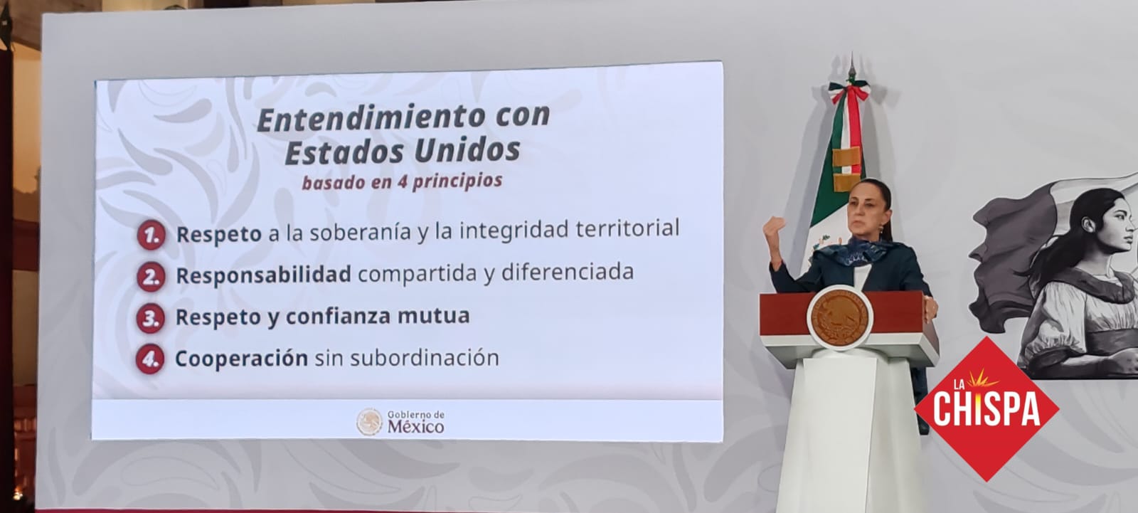 Sheinbaum descarta crisis con EUA y acusa narrativa mediática