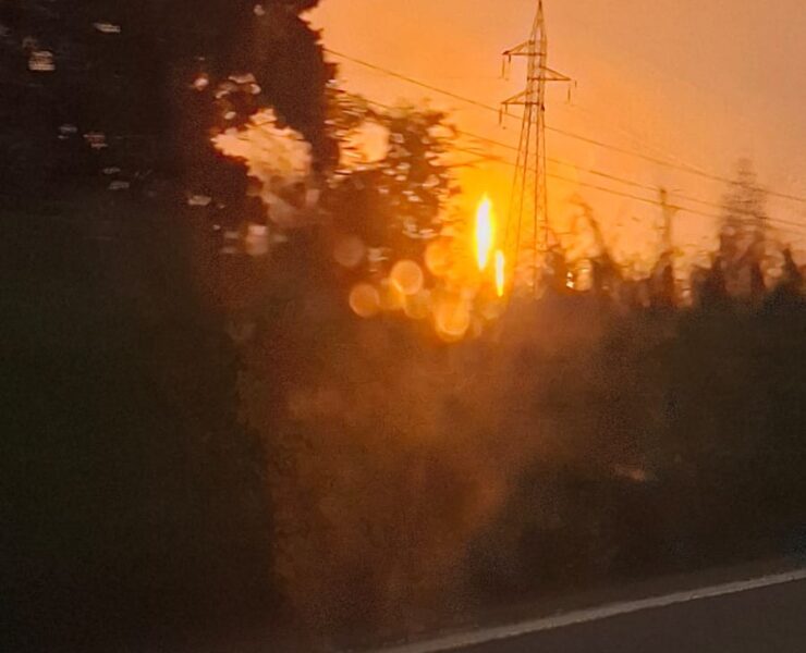 quemador en la carretera Villahermosa Teapa