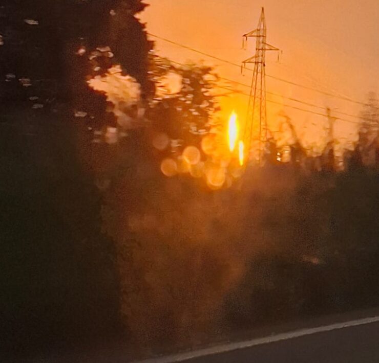 quemador en la carretera Villahermosa Teapa
