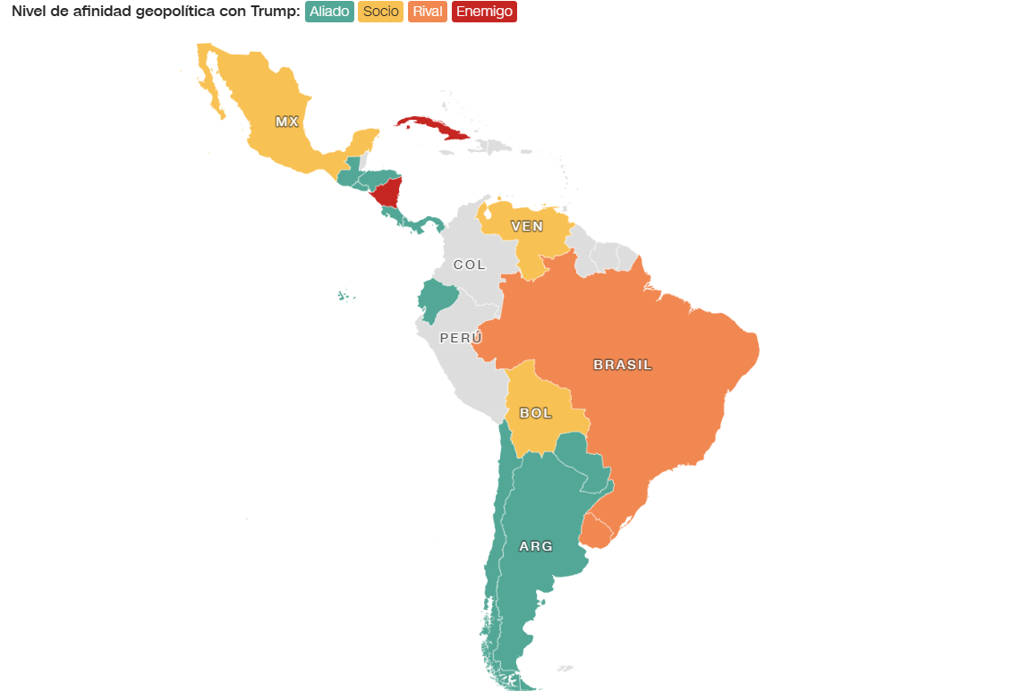 Mapa de aliados: los líderes más cercanos a Trump