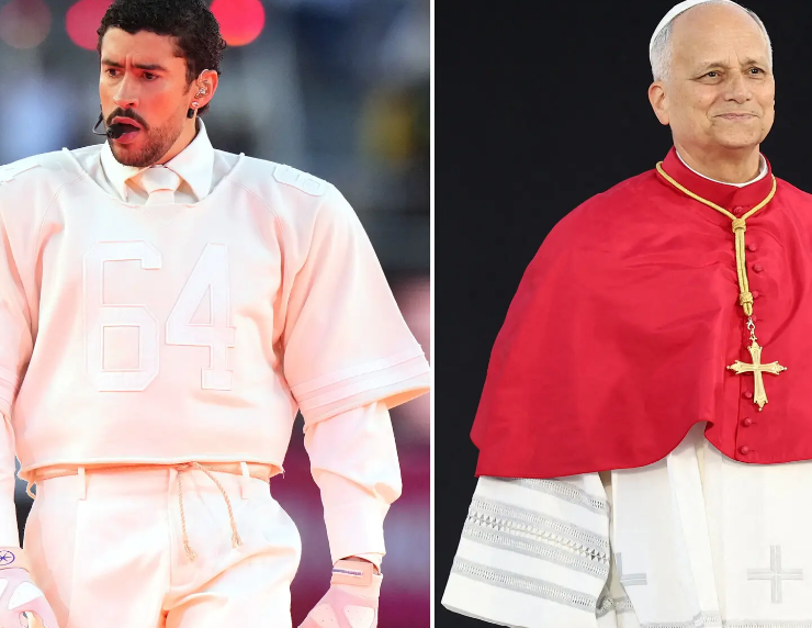 El papa León se encuentra con Bad Bunny en España