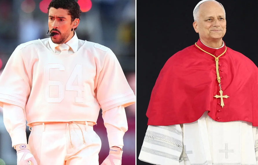 El papa León se encuentra con Bad Bunny en España