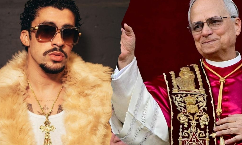 El papa León se encuentra con Bad Bunny en España