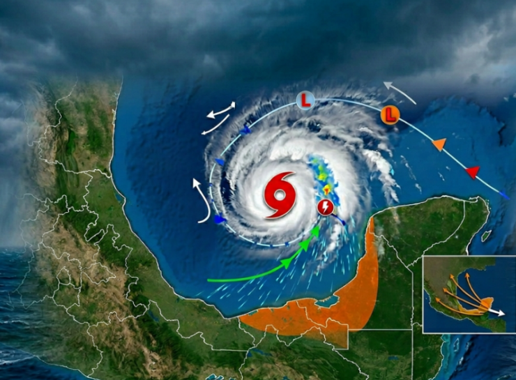El ciclón “Arthur” sorprende a Campeche y activa medidas de prevención