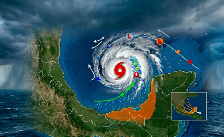 El ciclón “Arthur” sorprende a Campeche y activa medidas de prevención