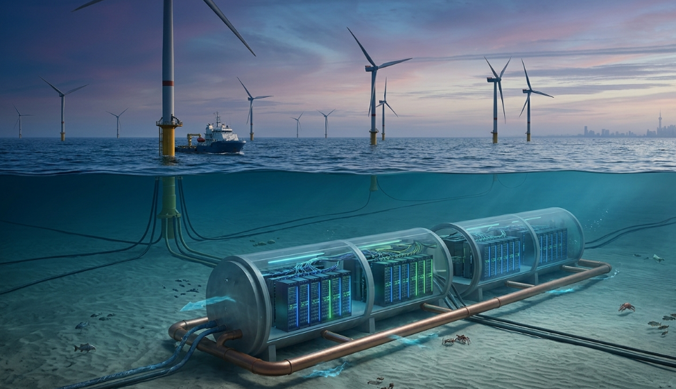 China inaugura el primer centro de datos submarino que además opera con energía eólica