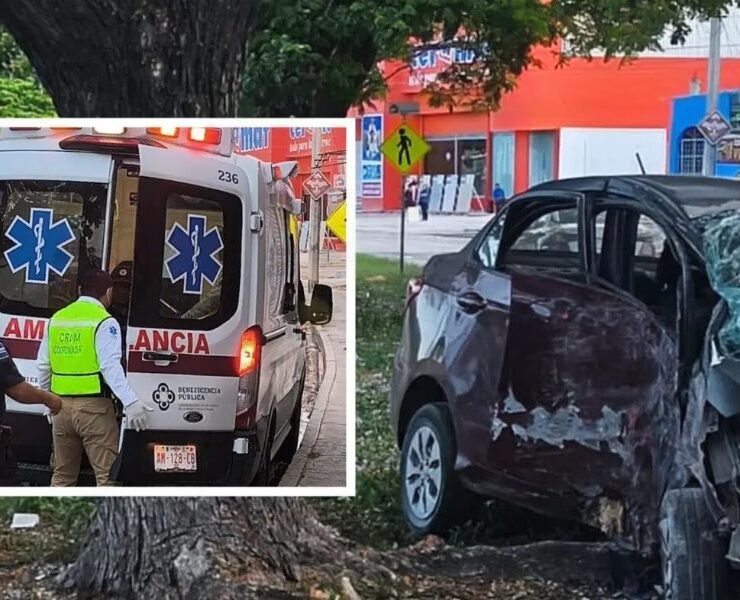Choque contra un árbol impactante en Concordia