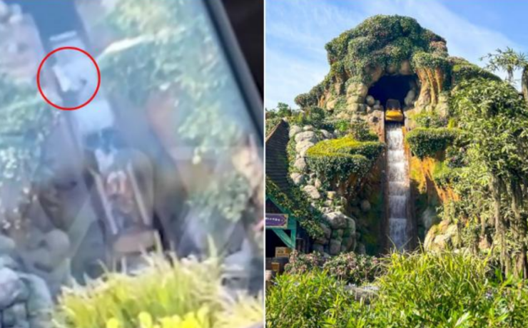 Joven se cae de juego mecánico en un famoso parque de diversiones