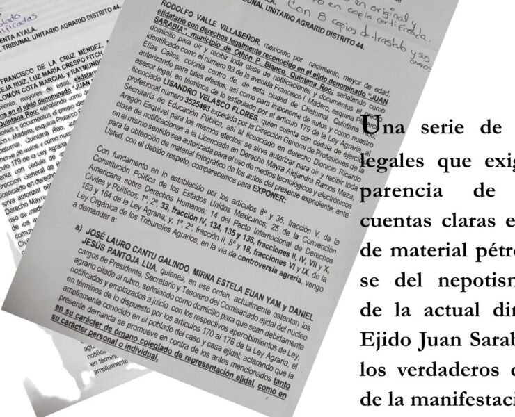 Denuncias exigen transparencia, cuentas claras y fin del Nepotismo Ejidal