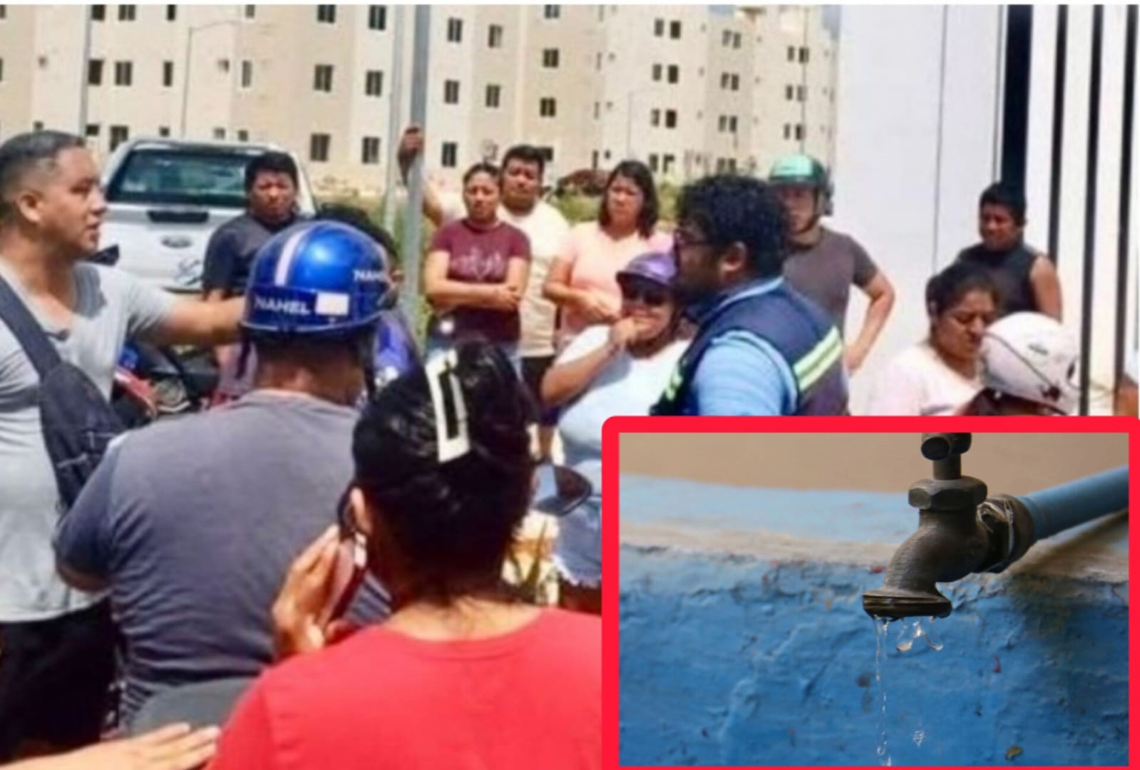 Falta de agua desata protesta vecinal en las Viviendas del Bienestar de Playa del Carmen