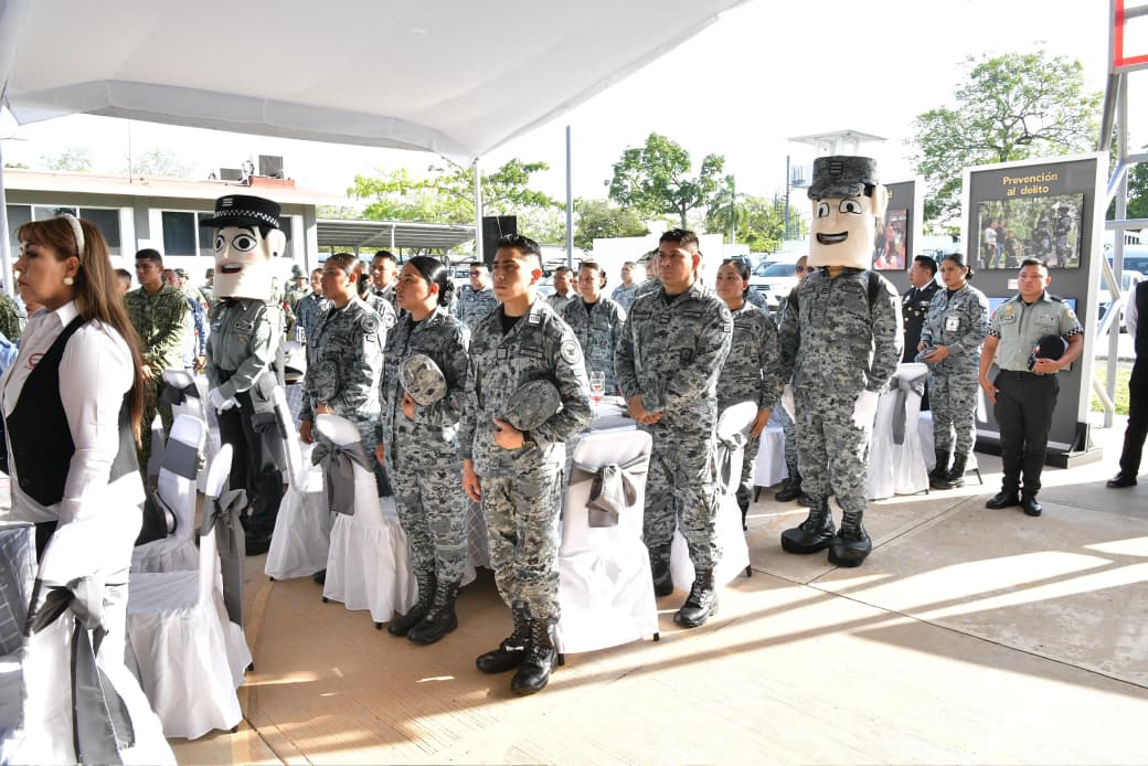 Gobernador Javier May atestigua Aniversario de la Guardia Nacional