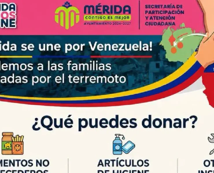 Mérida se solidariza con Venezuela con un centro de acopio para ayudar a los damnificados