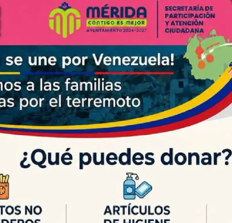 Mérida se solidariza con Venezuela con un centro de acopio para ayudar a los damnificados