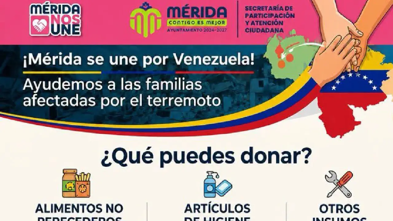 Mérida se solidariza con Venezuela con un centro de acopio para ayudar a los damnificados