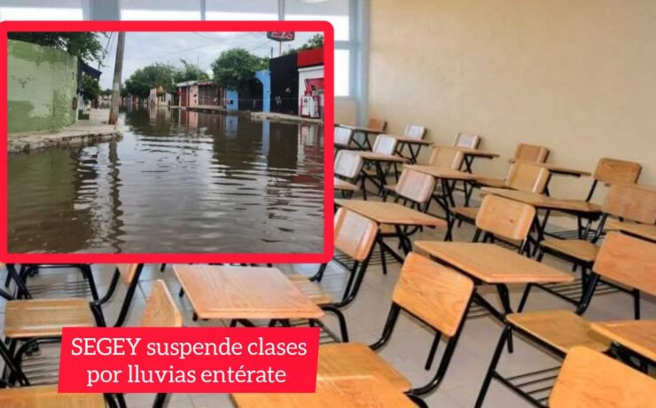 Segey suspende clases por lluvias en todo Yucatán entérate