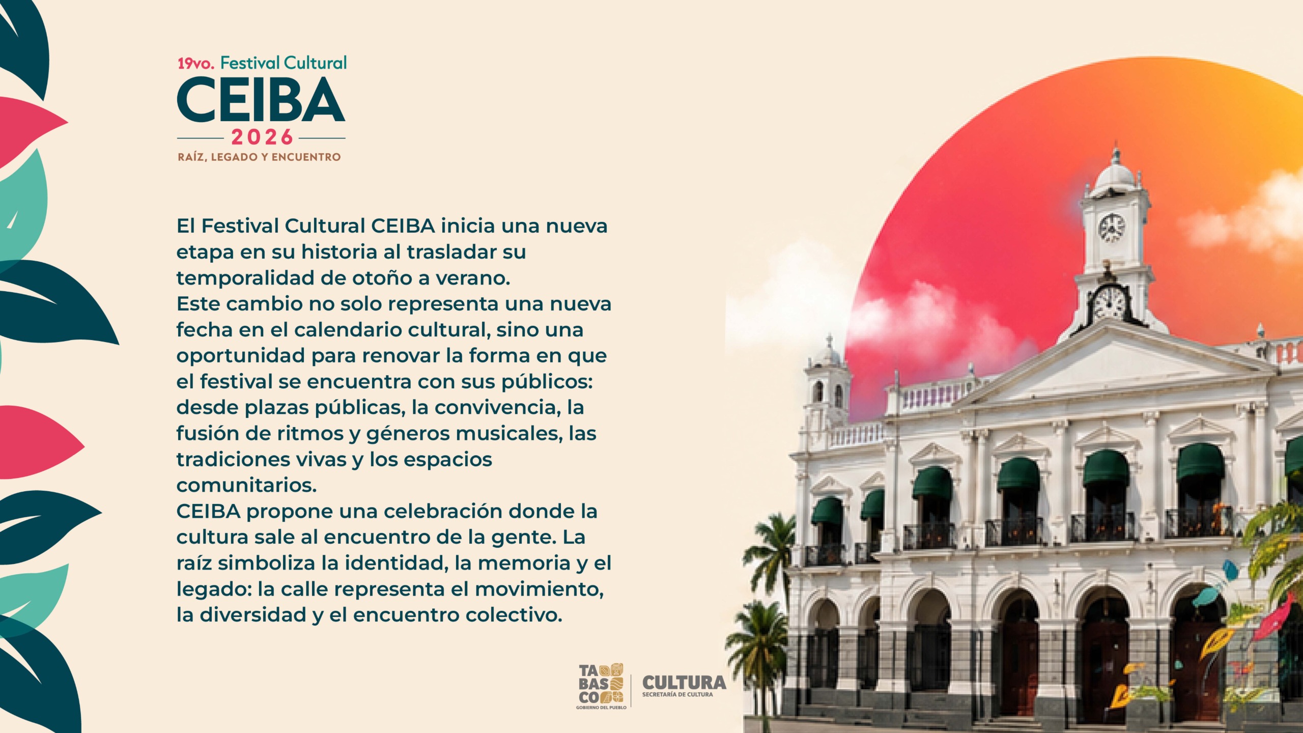 Tabasco celebrará el Festival Cultural CEIBA 2026 