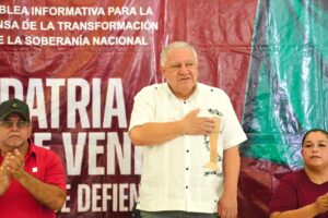 Rafa Marín encabezó la Asamblea Informativa en Alfredo V. Bonfil, donde llamó a fortalecer la organización territorial y la soberanía desde la verdad junto a militantes de Morena y el PT.