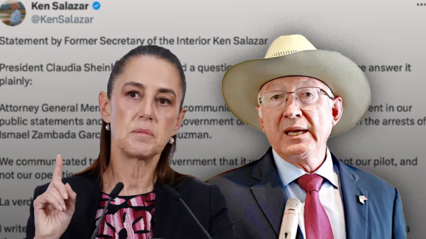 Ken Salazar responde sobre el caso Zambada y mantiene su versión