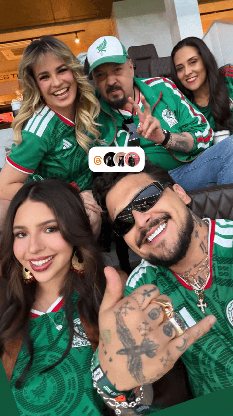 Christian Nodal presenció el partido