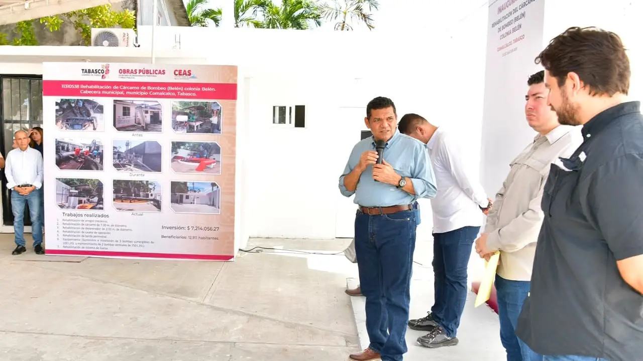 Fin a rezagos hidráulicos Gobierno fortalece servicios básicos en Comalcalco