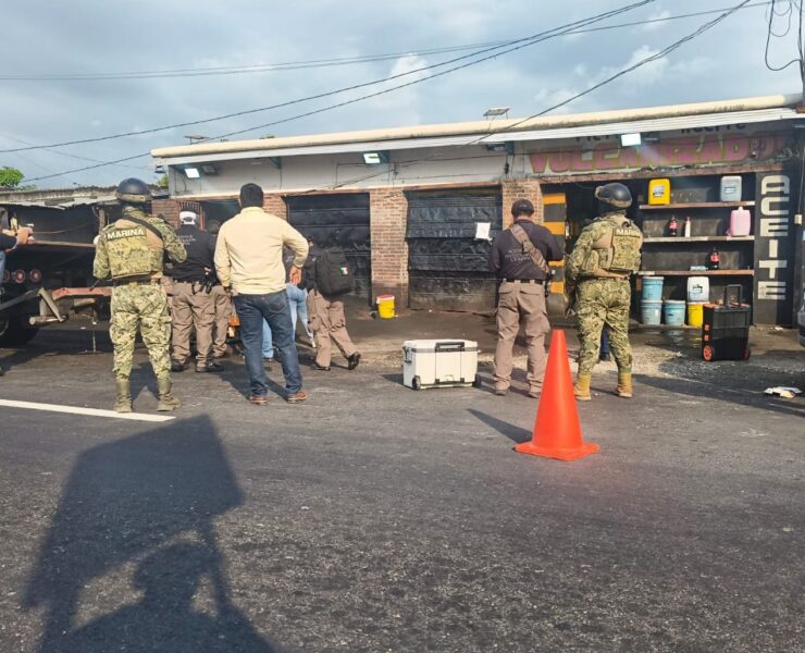 Marina brinda apoyo en operativo de la FGR en Tabasco
