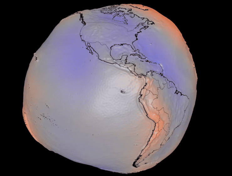 NASA revela que la Tierra tiene una forma irregular