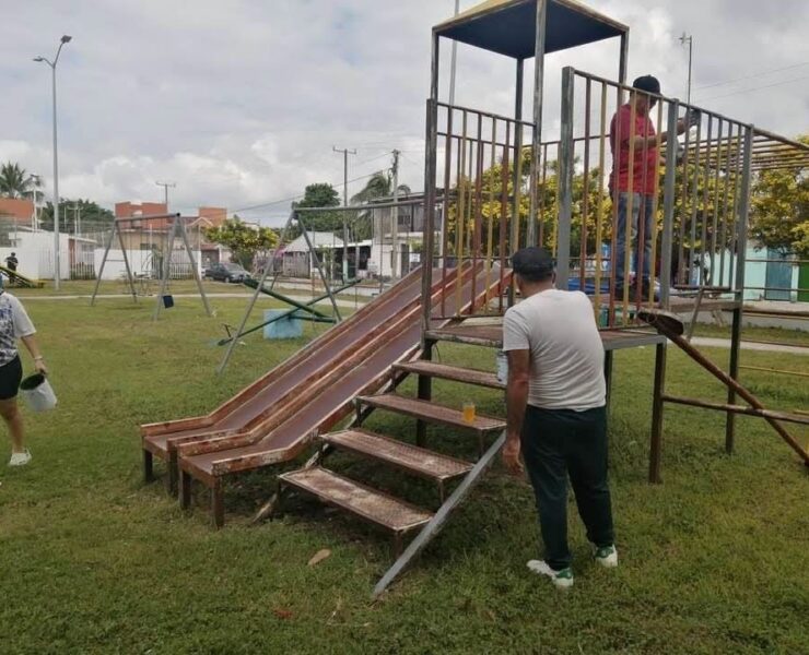 Rehabilitan Campo Hundido con acciones para fortalecer la convivencia comunitaria en Chetumal
