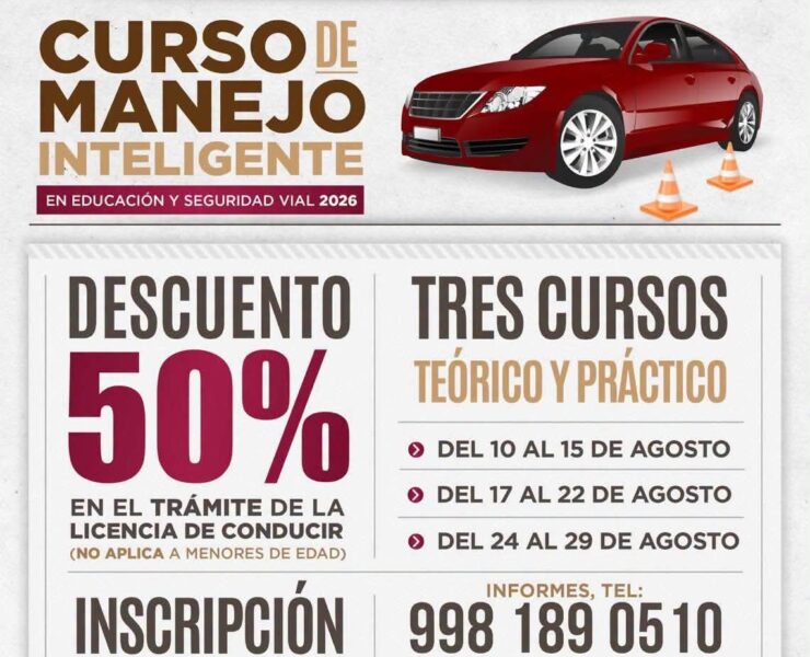 Tránsito Municipal ofrece siete cursos de Manejo Inteligente en temporada vacacional