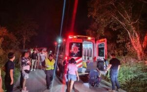 Cuatro personas, entre ellas un menor de edad, resultaron lesionadas luego de un choque por alcance registrado sobre la carretera Motul–Kini
