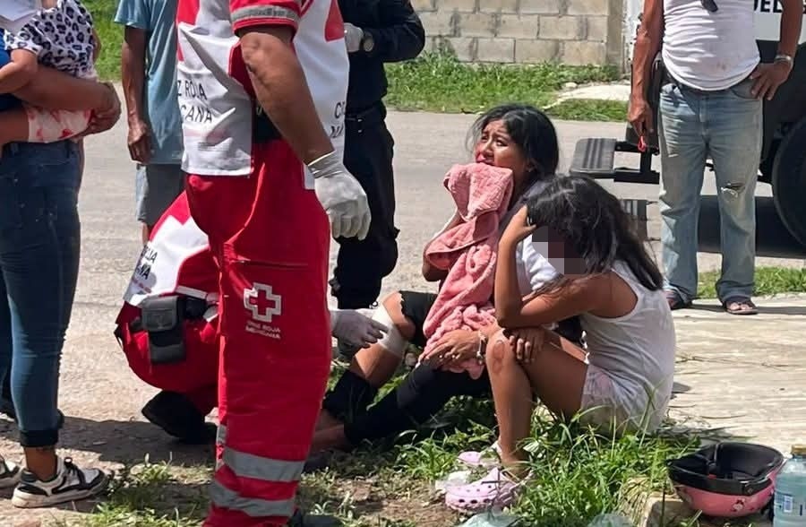 Madre e hijas sobreviven tras accidente vial en Tizimín