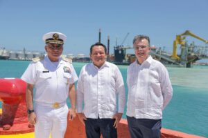 La ampliación del Puerto de Altura de Progreso contempla una inversión superior a 12 mil 500 millones de pesos para triplicar su capacidad operativa y fortalecer la conectividad de Yucatán.