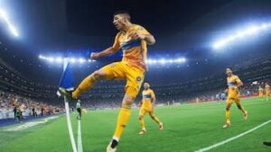 Juan Brunetta fue protagonista en la victoria de Tigres sobre Atlante al marcar el segundo gol del conjunto felino en el minuto 90.