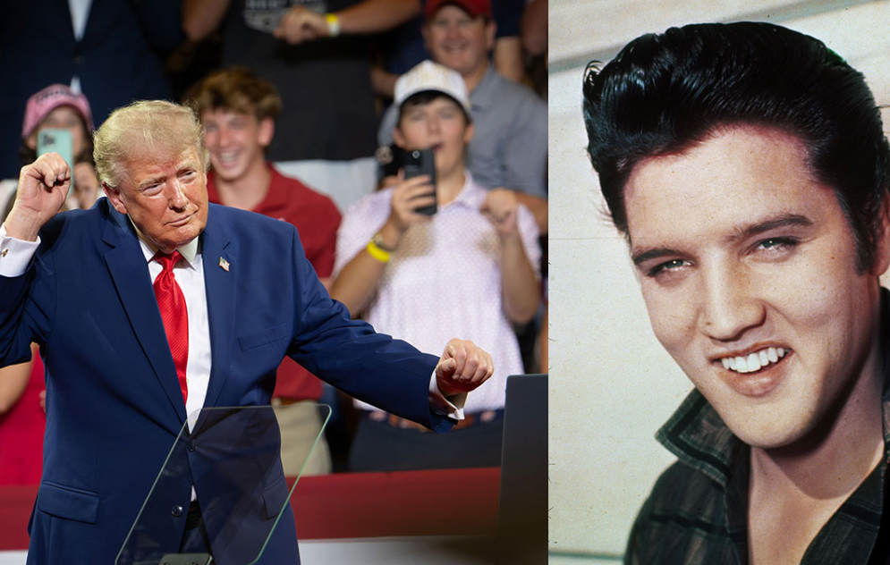 Trump irrita a los fans de Elvis Presley al subir foto hecha con IA
